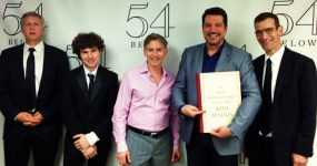 From L to R, the 54 Below Team: David Finck, Matt Aucoin, Joe Langworth, Paulo Szot and David Ratajczak